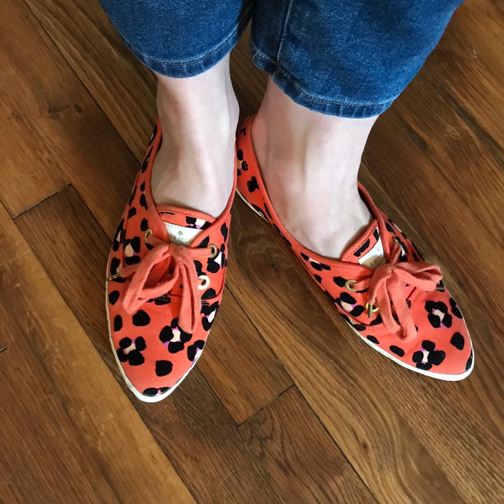 Kate Spade for Keds leopard point toe sneakers